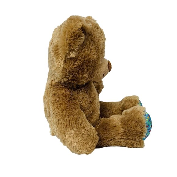 Build A Bear Birthday Teddy Happy Plush Tan Confetti Stuffed Animal Unisex Gift - Picture 4 of 12